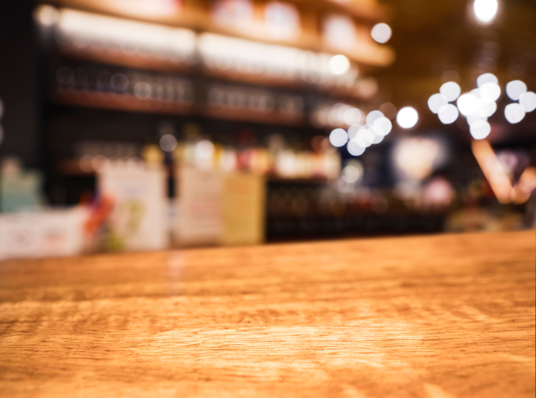 Table top counter Blur Bar Restaurant background